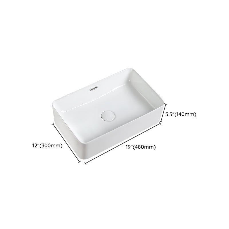 Modern Square Wash Stand Ceramic Metal Undermount Bathroom Sink
