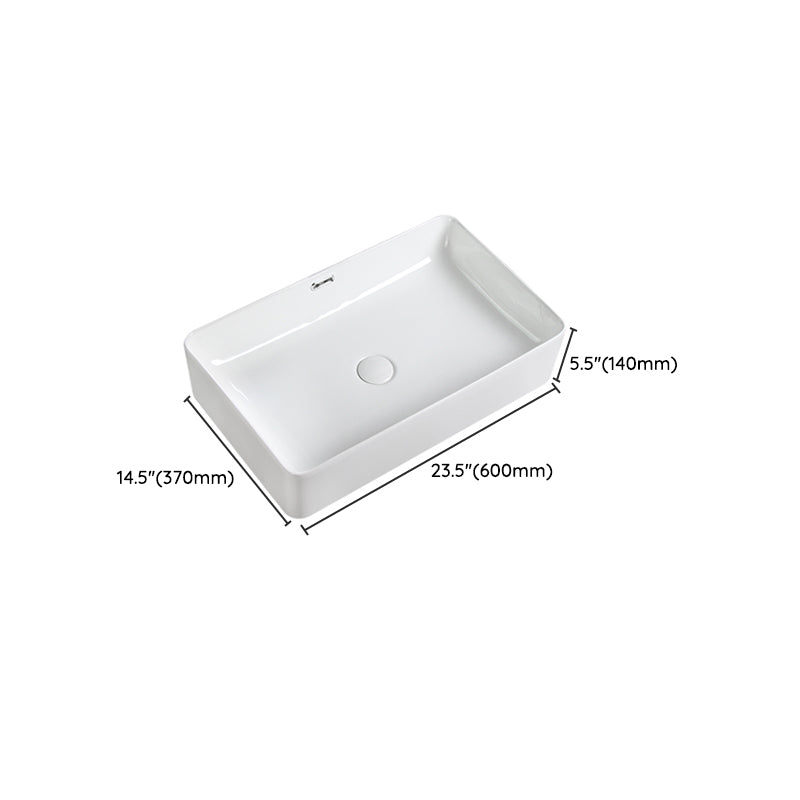 Modern Square Wash Stand Ceramic Metal Undermount Bathroom Sink