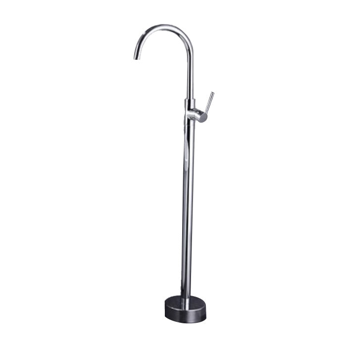 High Arc Floor Mounted Contemporary Metal Lever Handle Floor Mount