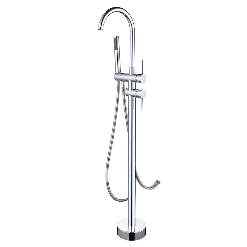 High Arc Floor Mounted Contemporary Metal Lever Handle Floor Mount