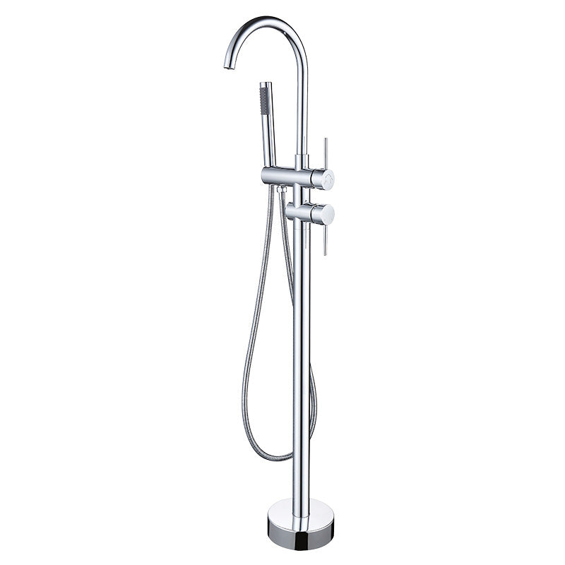 High Arc Floor Mounted Contemporary Metal Lever Handle Floor Mount