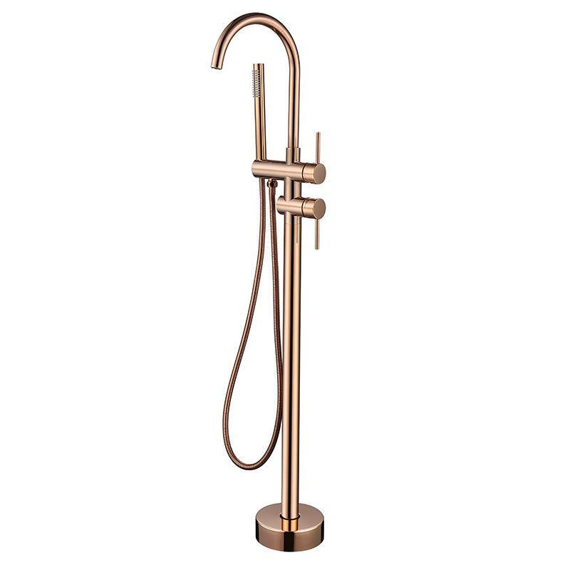High Arc Floor Mounted Contemporary Metal Lever Handle Floor Mount