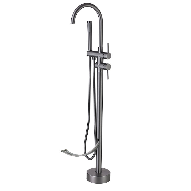 High Arc Floor Mounted Contemporary Metal Lever Handle Floor Mount