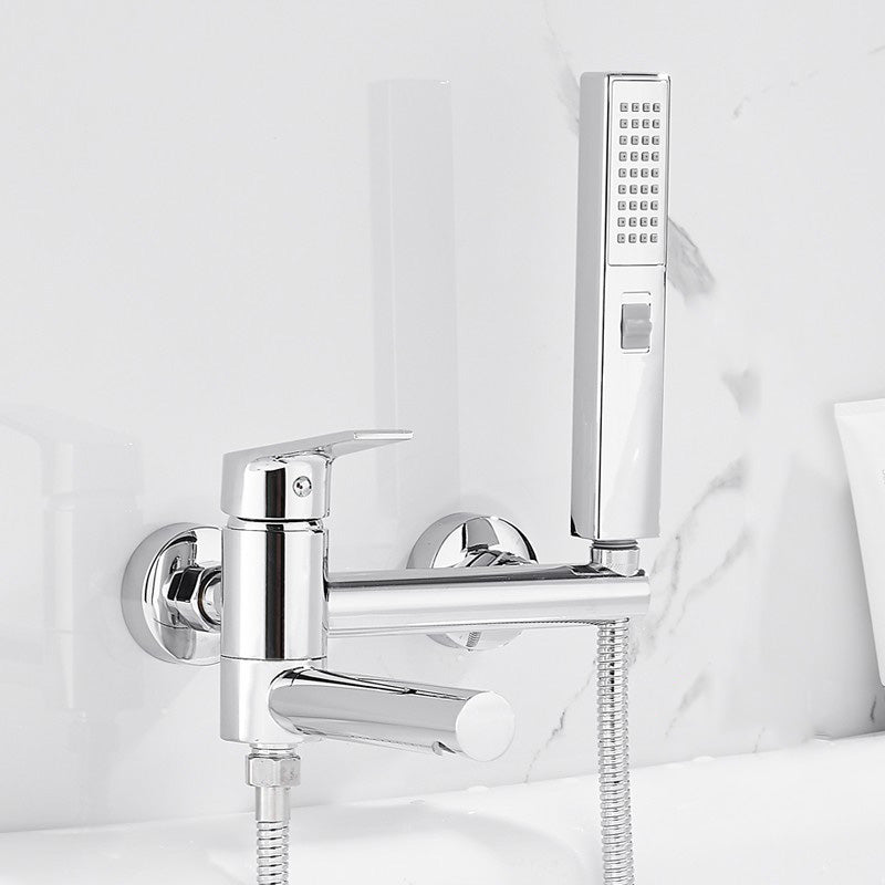 Contemporary Metal Bathtub Faucet Double-Handle Bathroom Faucet