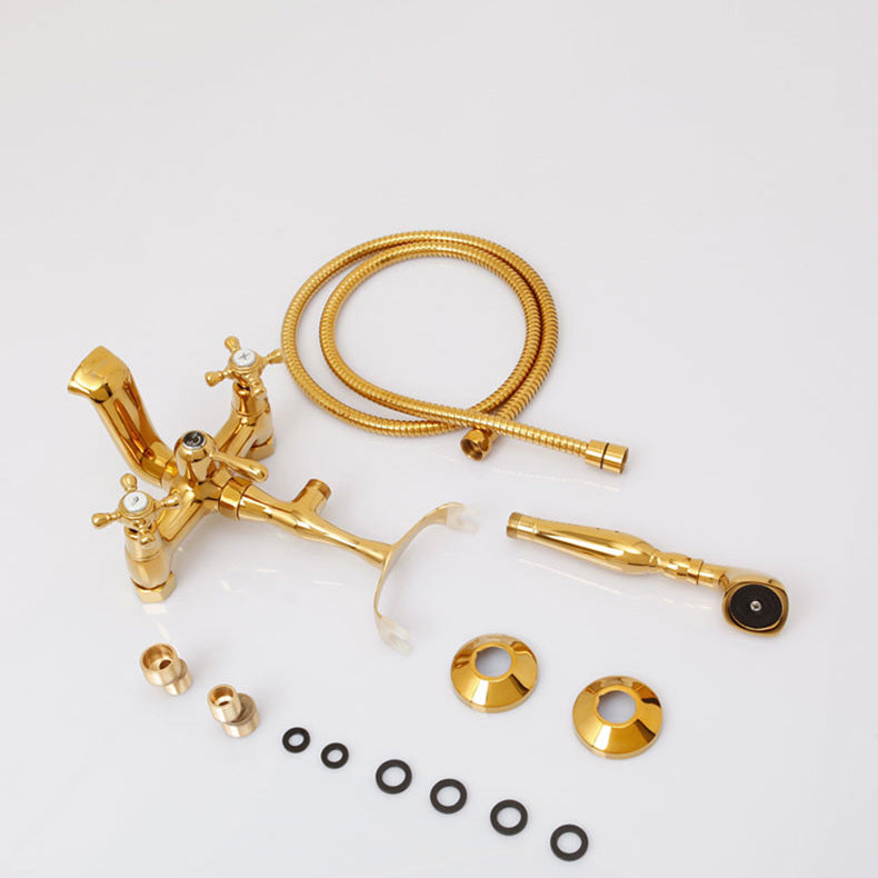 Traditional Wall Mounted Metal Claw Foot Tub Faucet Trim Low Arc Claw Tub Faucet Trim
