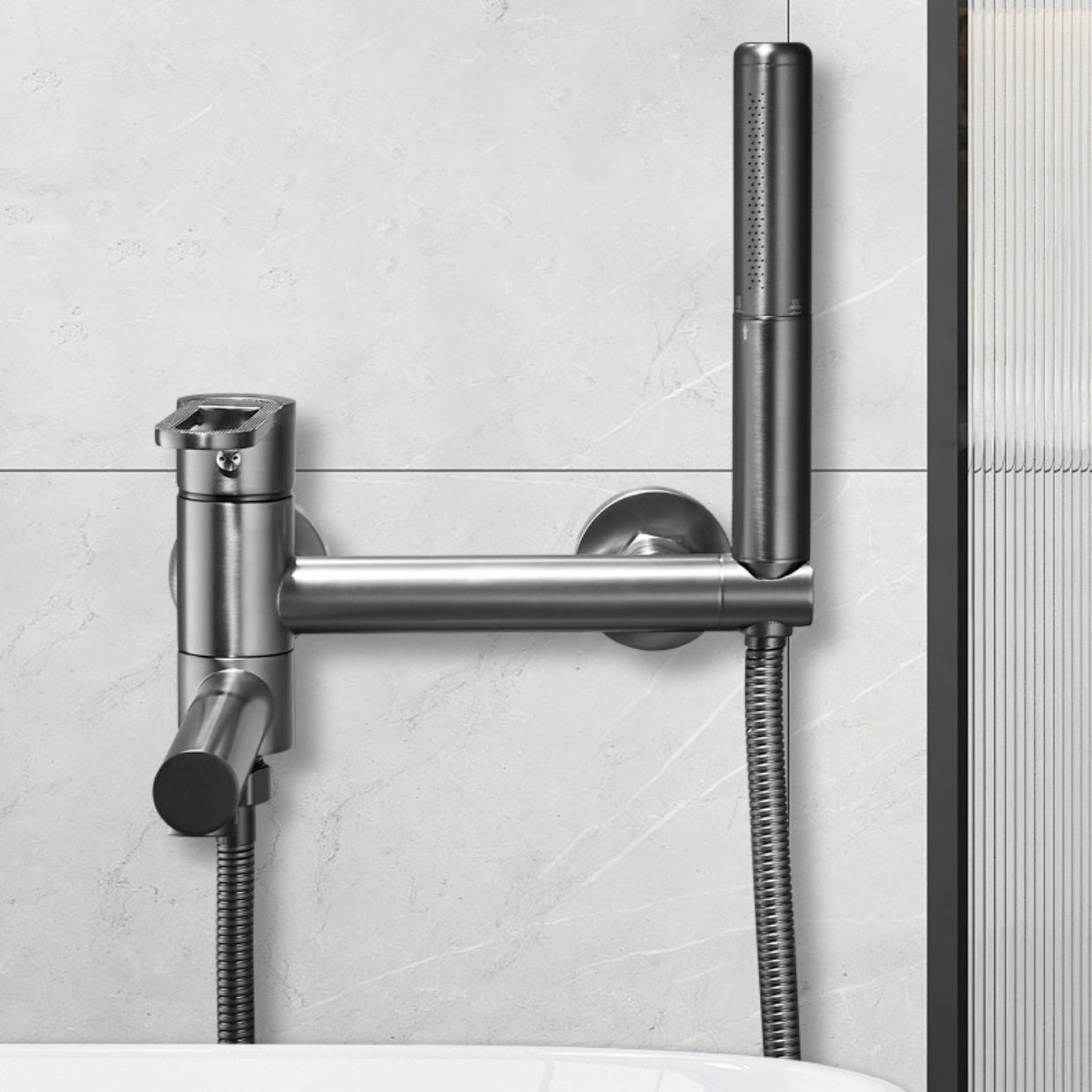 Fixed Metal Wall Mounted Contemporary Lever Handle Wall Mount