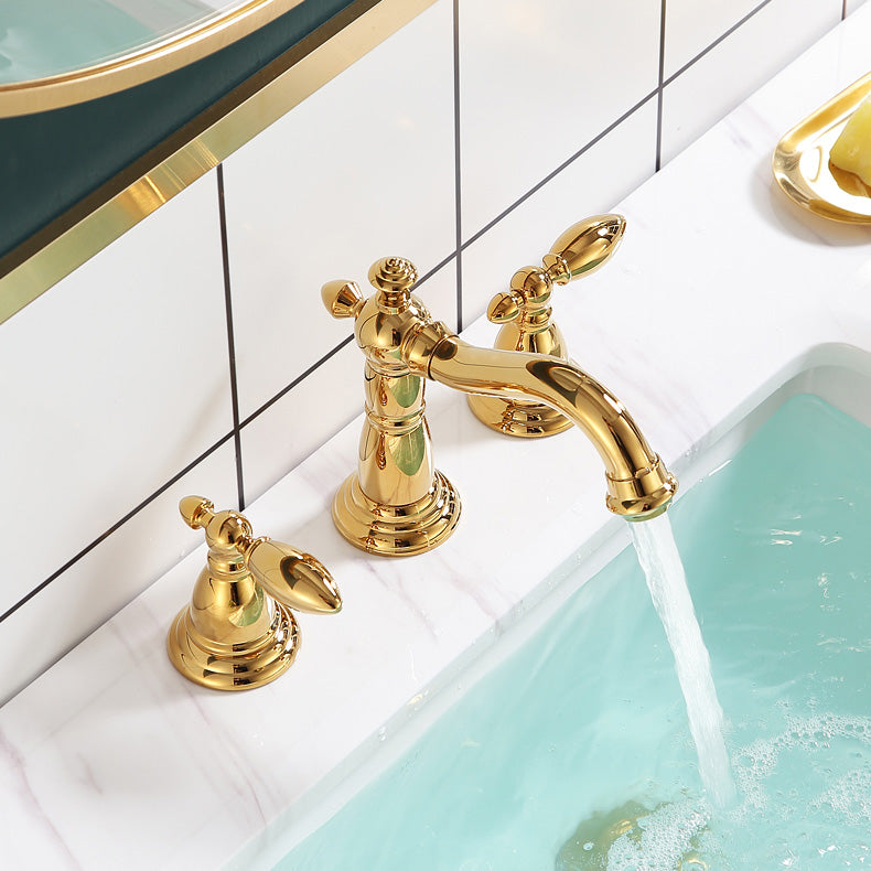 Deck Mounted Roman Tub Faucet Low Arc Copper Roman Tub Faucet Set