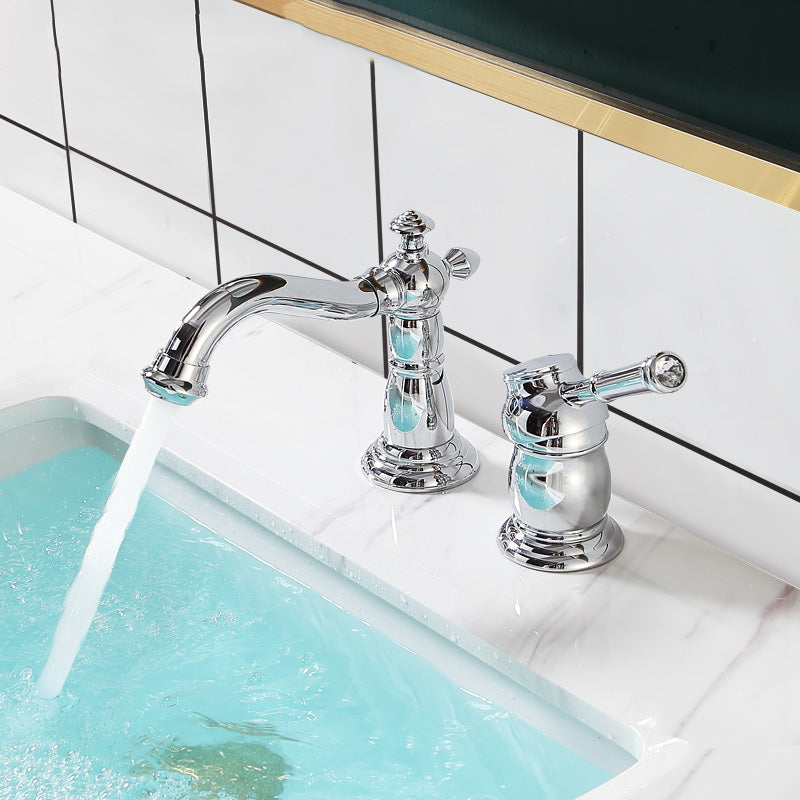 Deck Mounted Roman Tub Faucet Low Arc Copper Roman Tub Faucet Set