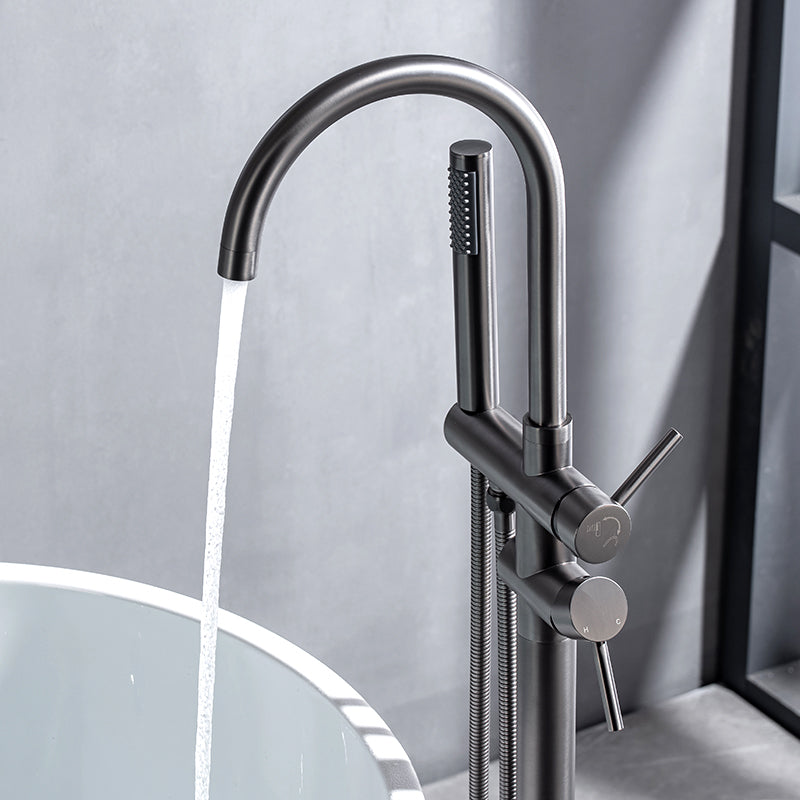 Modern Metal Floor Mounted Lever Handle Floor Mount for Bathroom