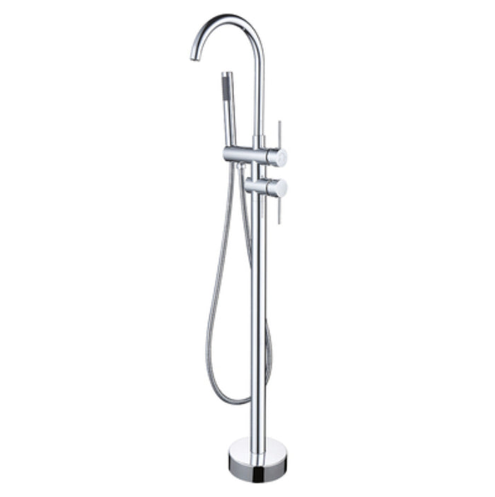 Modern Metal Floor Mounted Lever Handle Floor Mount for Bathroom