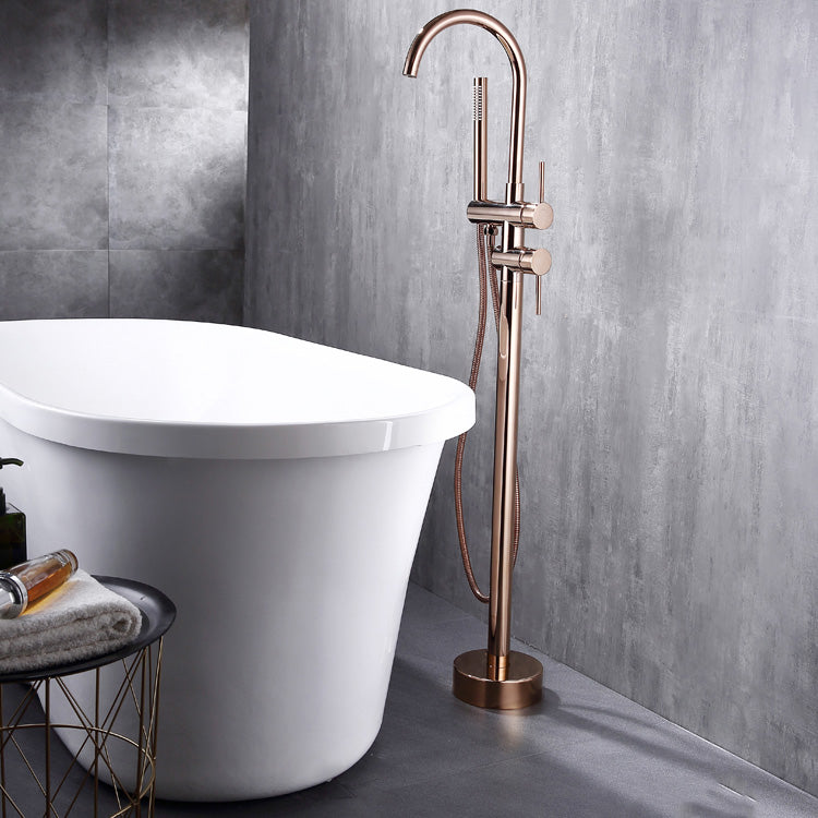 Modern Metal Floor Mounted Lever Handle Floor Mount for Bathroom