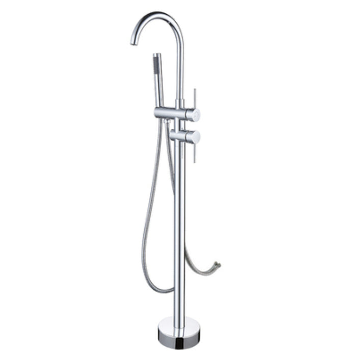 Modern Metal Floor Mounted Lever Handle Floor Mount for Bathroom