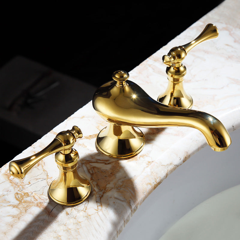 Traditional Deck Mounted Bronze Roman Tub Faucet Low Arc Roman Tub Faucet Set