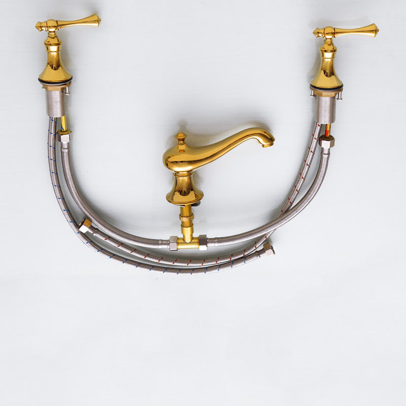 Traditional Deck Mounted Bronze Roman Tub Faucet Low Arc Roman Tub Faucet Set