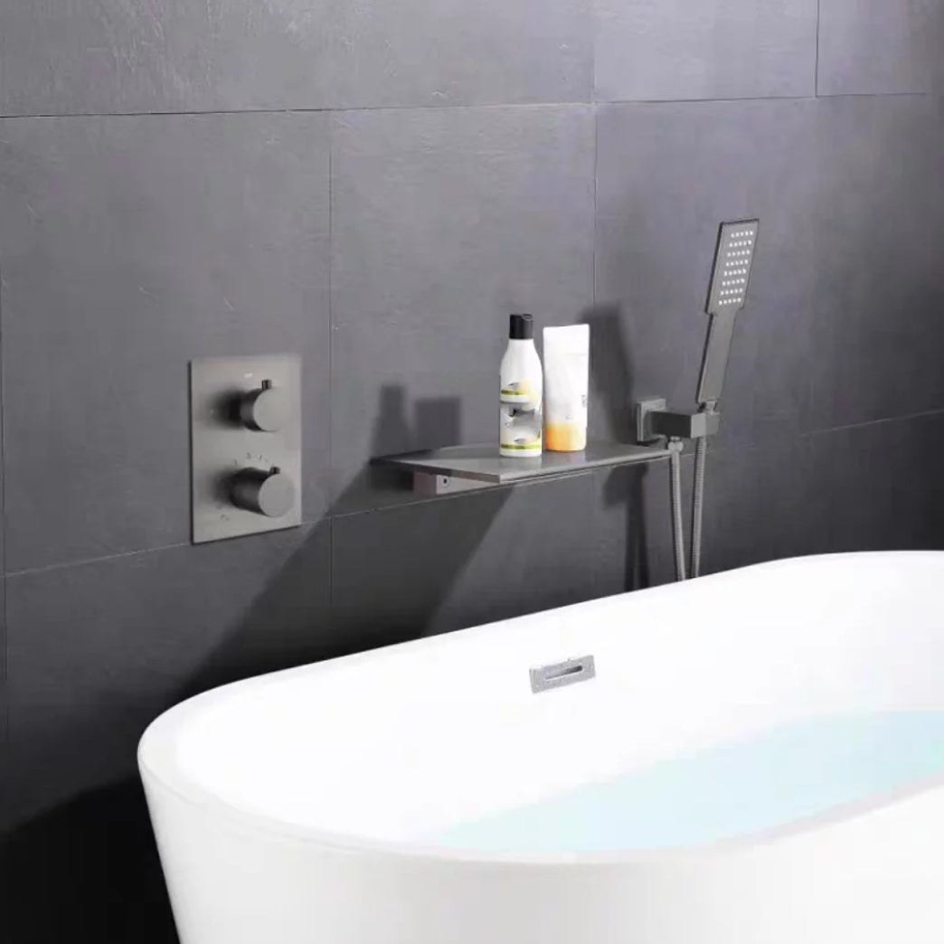 Waterfall Spout Tub Faucet Trim Metal Knob Handle Bathtub Faucet