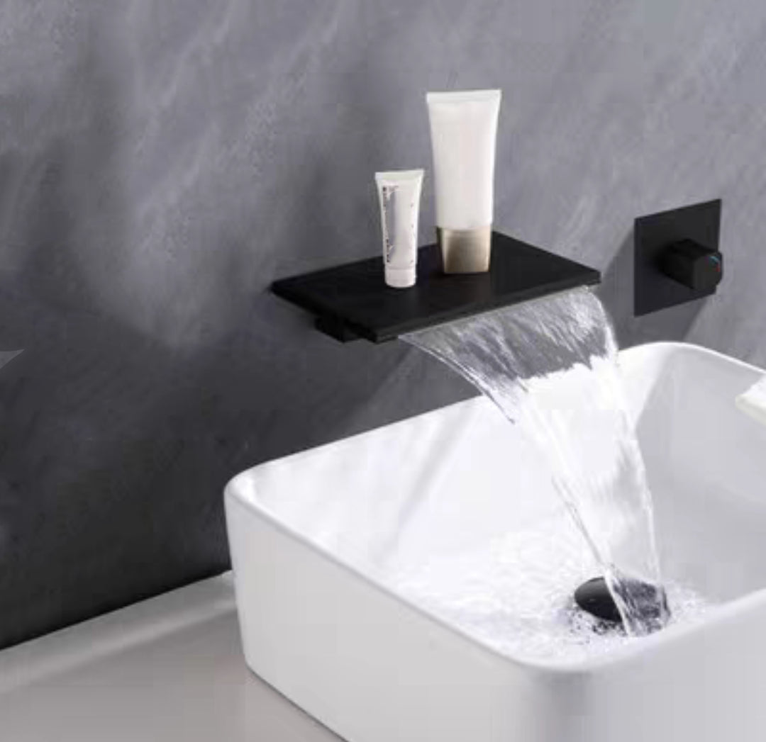 Waterfall Spout Tub Faucet Trim Metal Knob Handle Bathtub Faucet