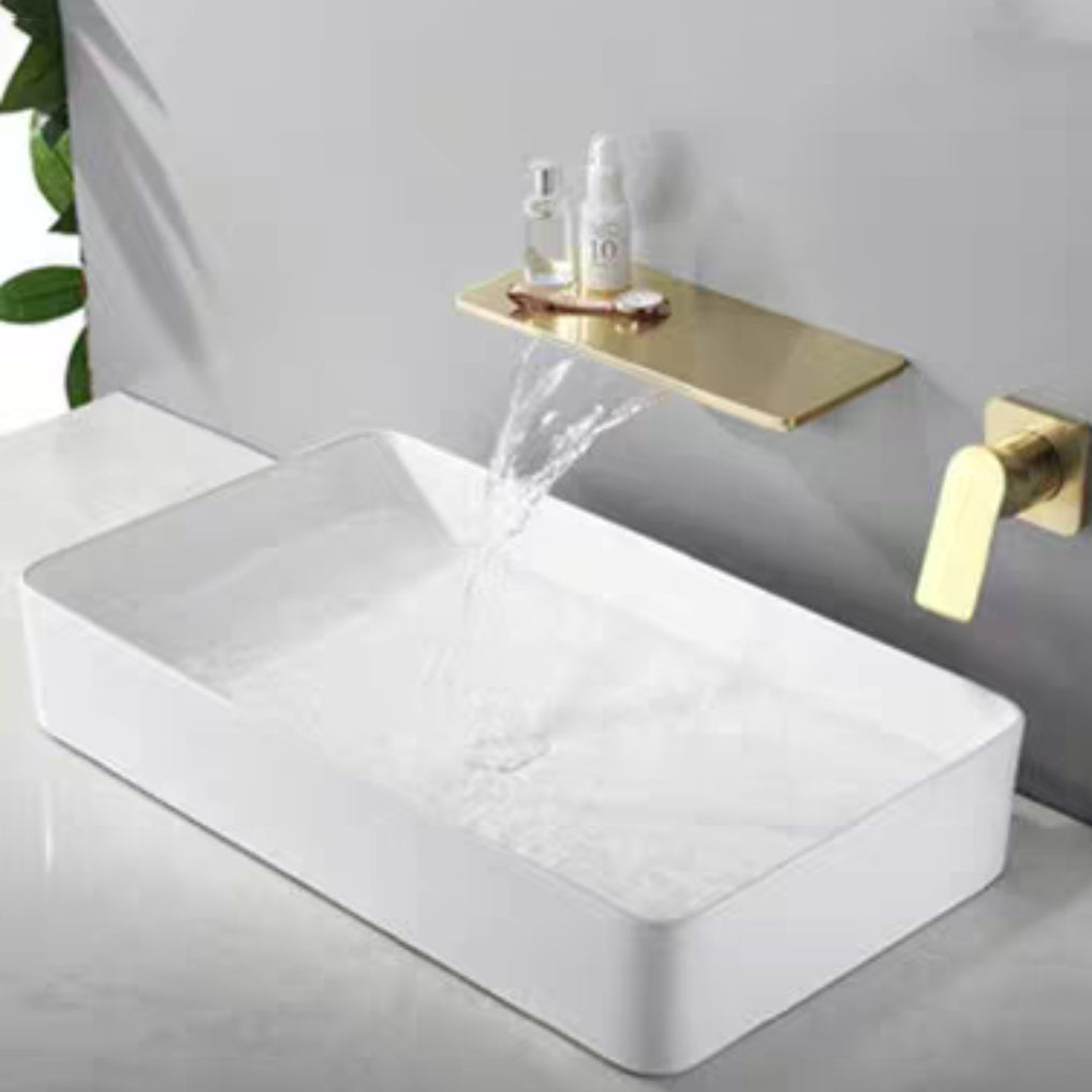 Waterfall Spout Tub Faucet Trim Metal Knob Handle Bathtub Faucet