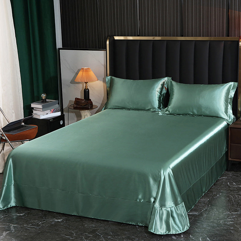 Rayon Elegand Fitted Sheet Modern Soild 3 Piece Bed Sheet Set