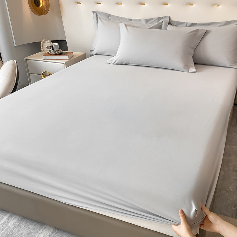 Modern Soild Fitted Sheet Cotton Elegand Bed Sheet Set for Bedroom