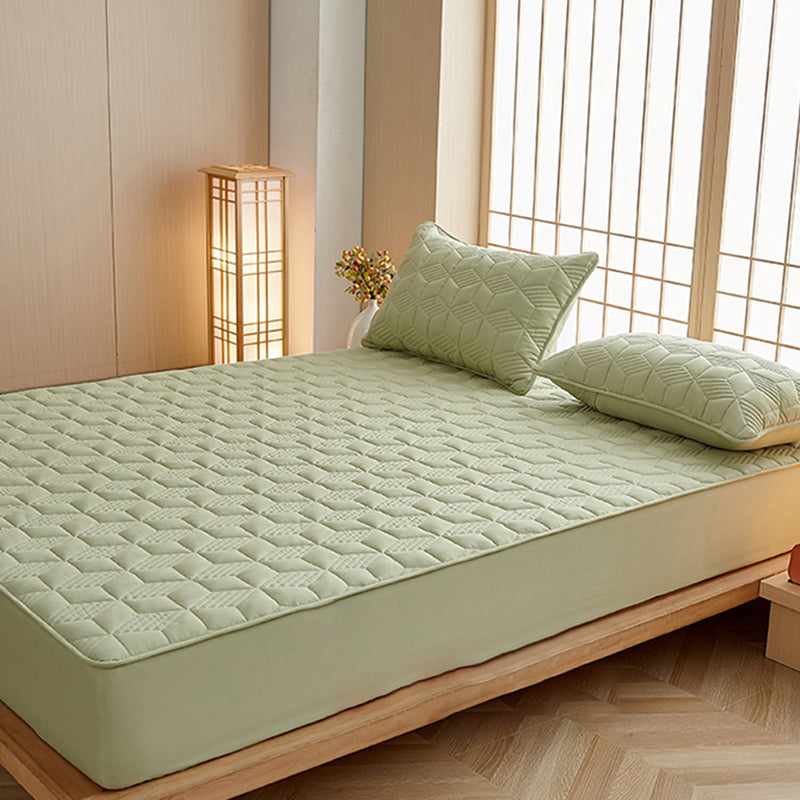 Cotton Bed Sheet Set Solid Modern Elegant Fitted Sheet for Bedroom