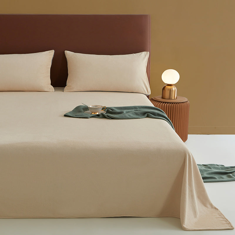 Super Soft Bed Sheet Set Modern Flannel Fitted Sheet for Bedroom