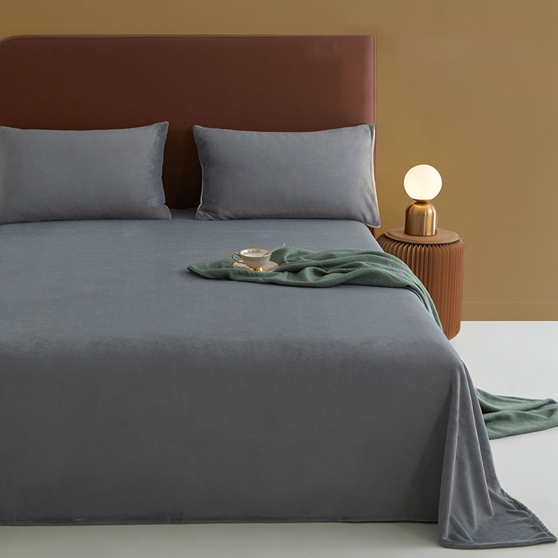 Super Soft Bed Sheet Set Modern Flannel Fitted Sheet for Bedroom