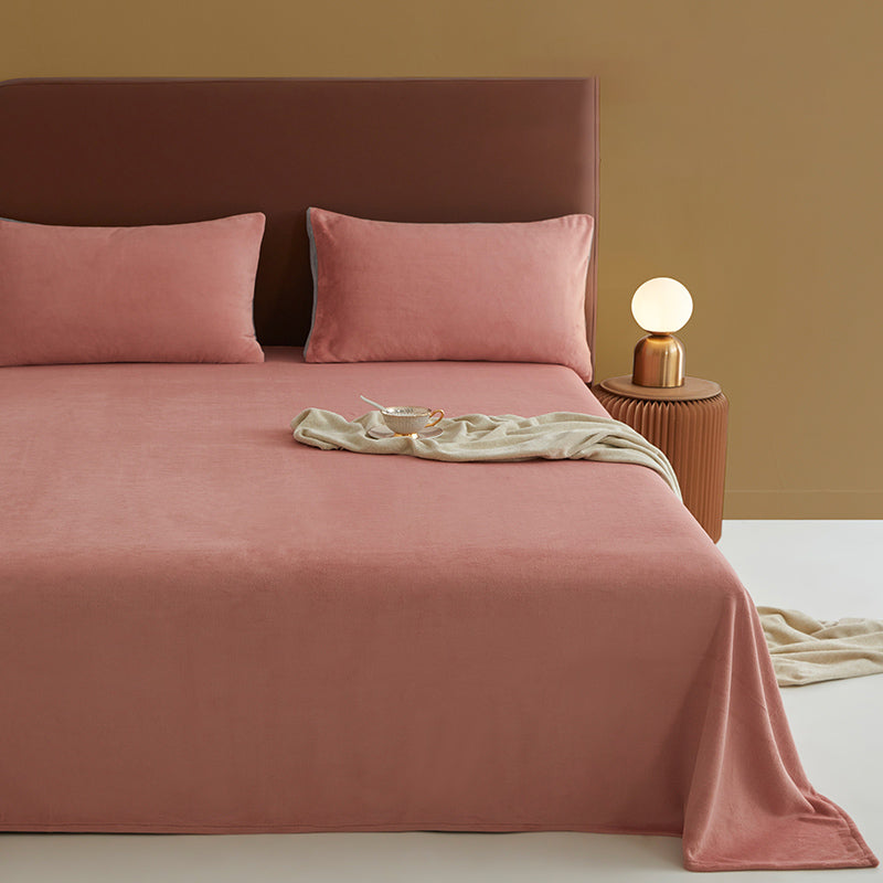 Super Soft Bed Sheet Set Modern Flannel Fitted Sheet for Bedroom