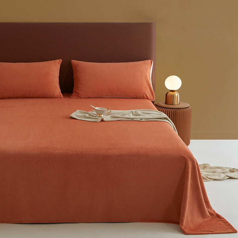 Super Soft Bed Sheet Set Modern Flannel Fitted Sheet for Bedroom