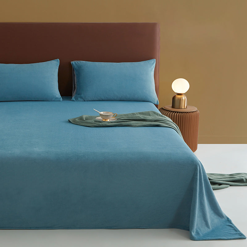 Super Soft Bed Sheet Set Modern Flannel Fitted Sheet for Bedroom