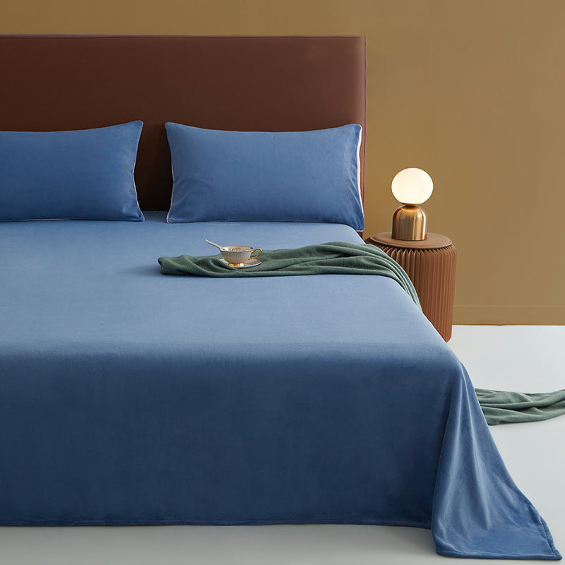 Super Soft Bed Sheet Set Modern Flannel Fitted Sheet for Bedroom