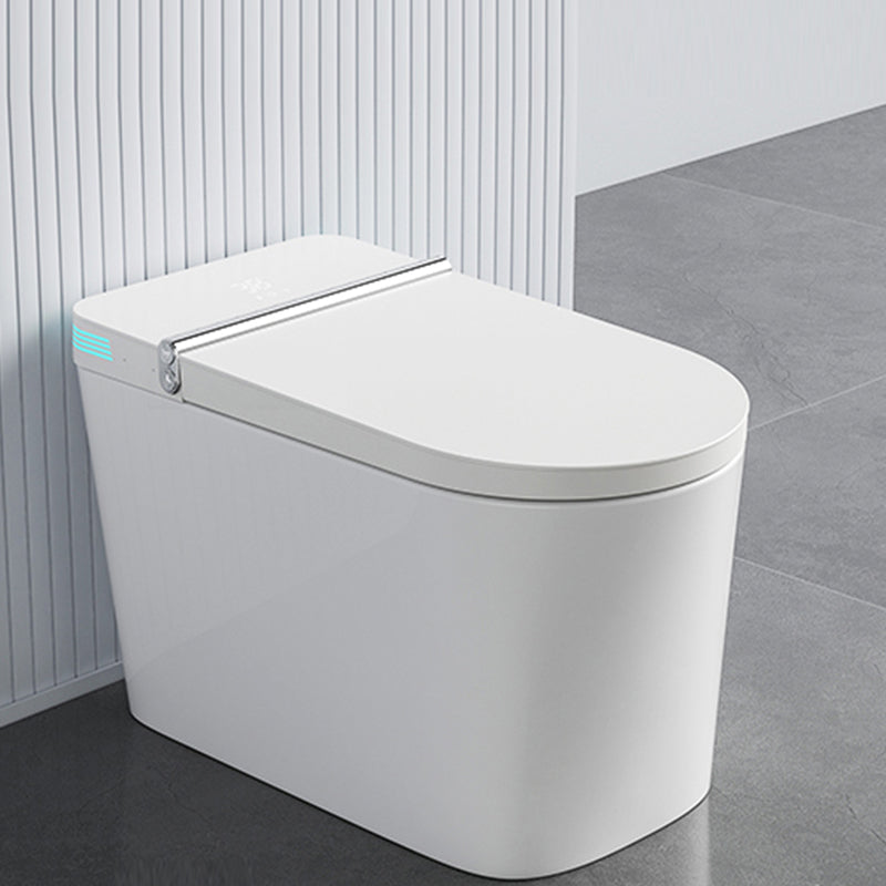 Contemporary Floor Mounted Flush Toilet Heated Seat Included Urine Toilet for Bathroom