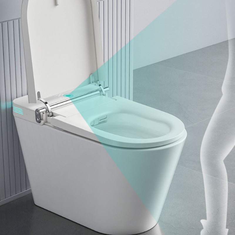 Contemporary Floor Mounted Flush Toilet Heated Seat Included Urine Toilet for Bathroom