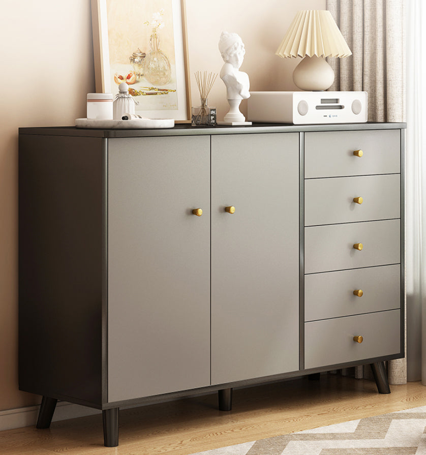 Ultra Modern Combo Dresser Wood Horizontal Storage Chest Dresser for Bedroom