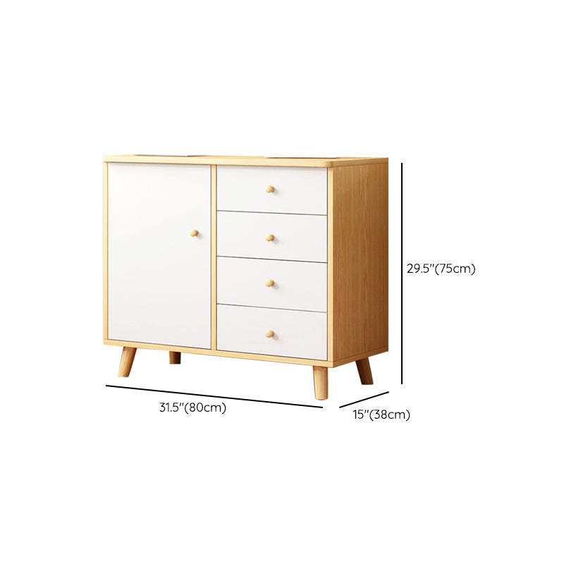 Ultra Modern Combo Dresser Wood Horizontal Storage Chest Dresser for Bedroom