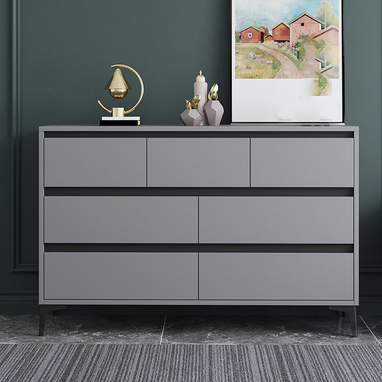 Contemporary Horizontal Double Dresser Wood Storage Chest Dresser for Bedroom