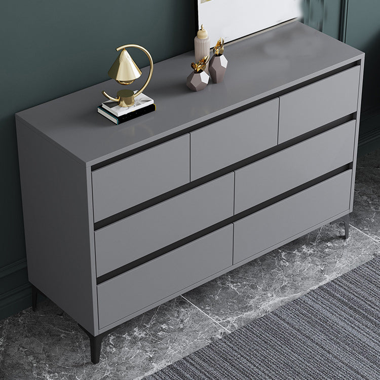 Contemporary Horizontal Double Dresser Wood Storage Chest Dresser for Bedroom
