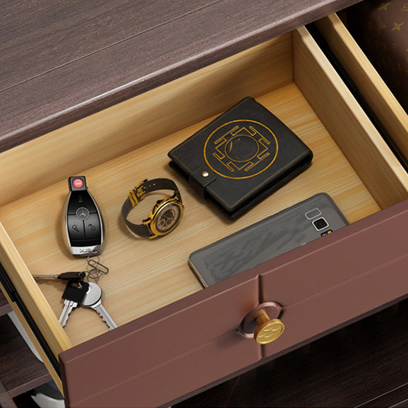 Contemporary Double Dresser Pine Horizontal Storage Chest Dresser for Bedroom