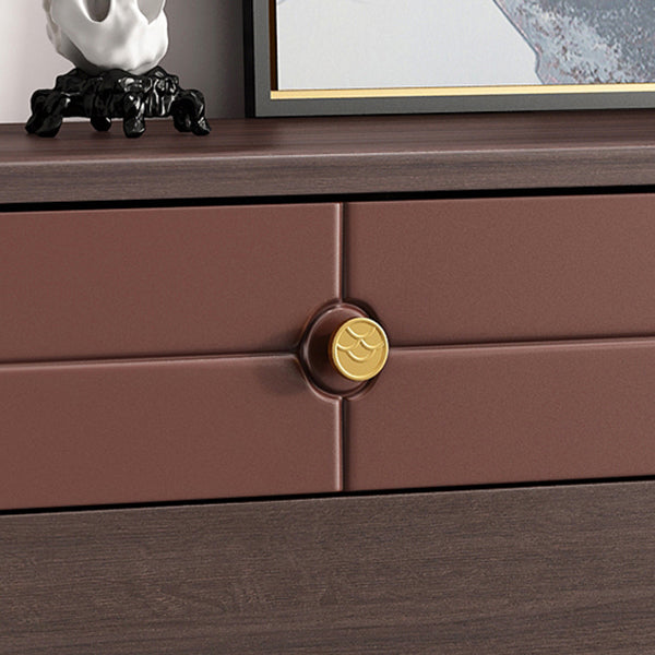 Contemporary Double Dresser Pine Horizontal Storage Chest Dresser for Bedroom