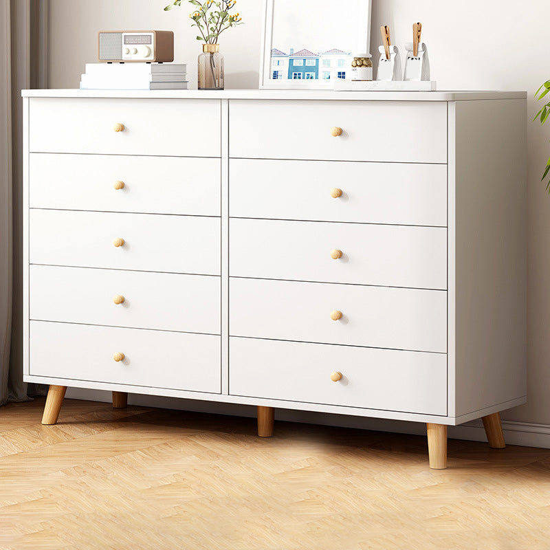 Modern Combo Dresser Wood Horizontal Storage Chest Dresser for Bedroom