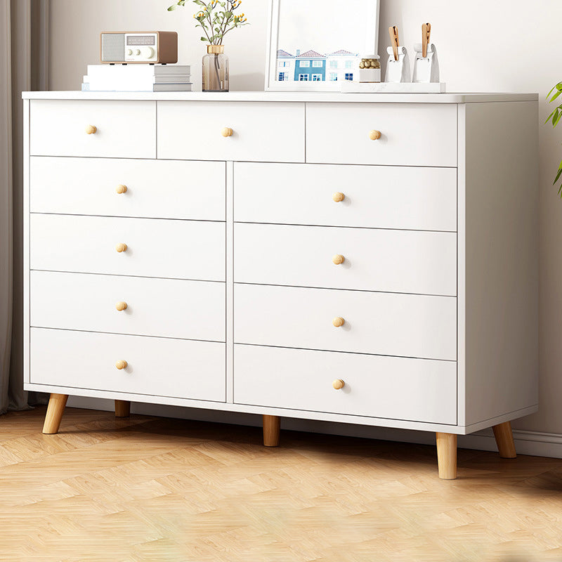 Modern Combo Dresser Wood Horizontal Storage Chest Dresser for Bedroom