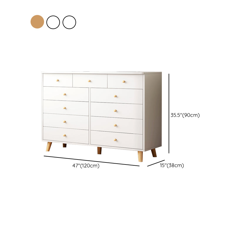Modern Combo Dresser Wood Horizontal Storage Chest Dresser for Bedroom