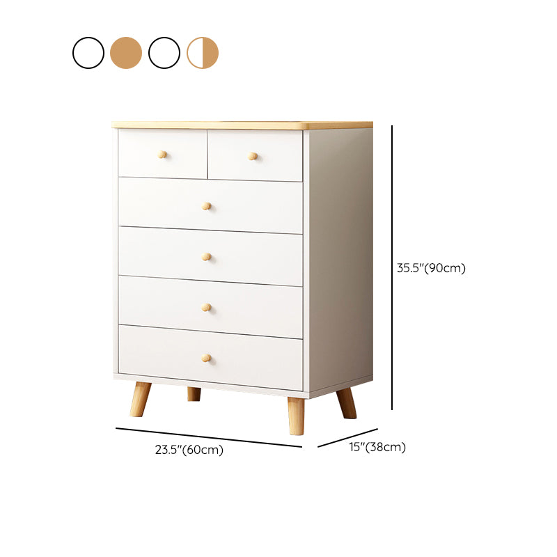 Modern Combo Dresser Wood Horizontal Storage Chest Dresser for Bedroom