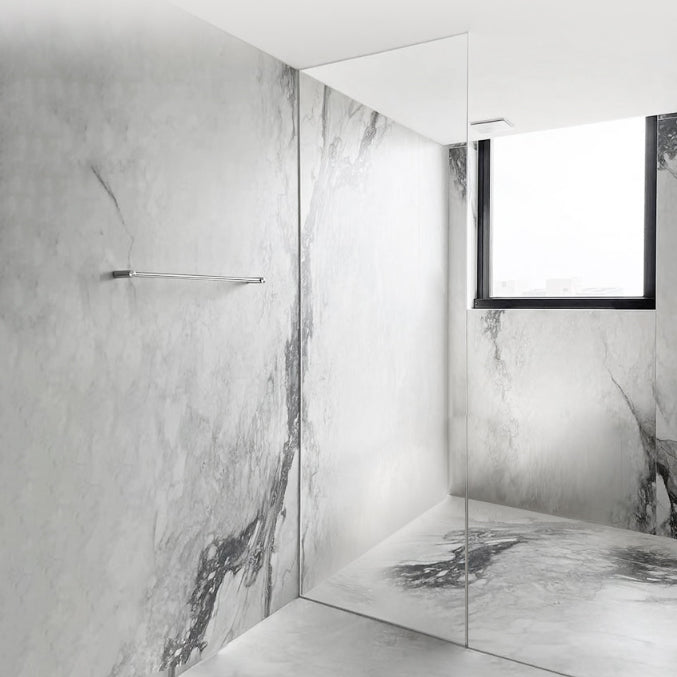 Fixed Frameless Shower Screen Half Partition Bathroom Shower Screen