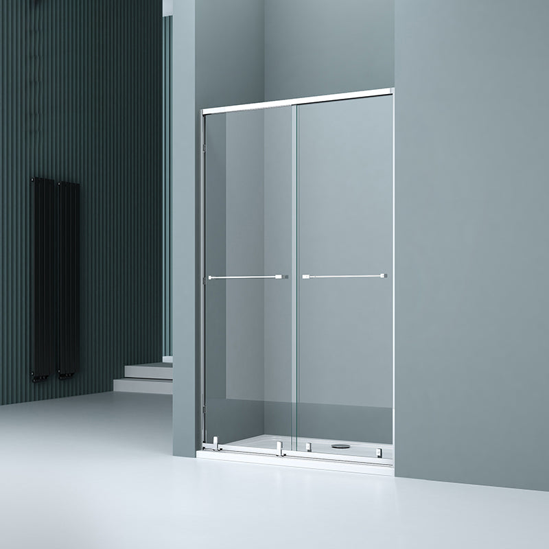 Semi Frameless Double Sliding Shower Door Tempered Glass Shower Door