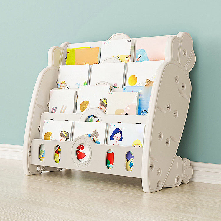 Modern Freestanding Book Display Plastic Bookcase With Closed Back