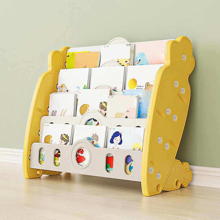 Modern Freestanding Book Display Plastic Bookcase With Closed Back