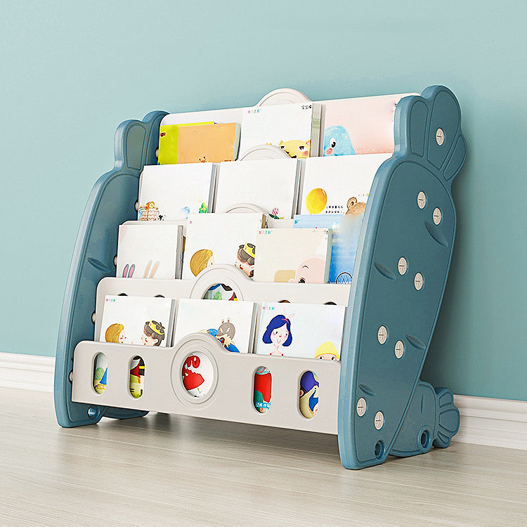 Modern Freestanding Book Display Plastic Bookcase With Closed Back