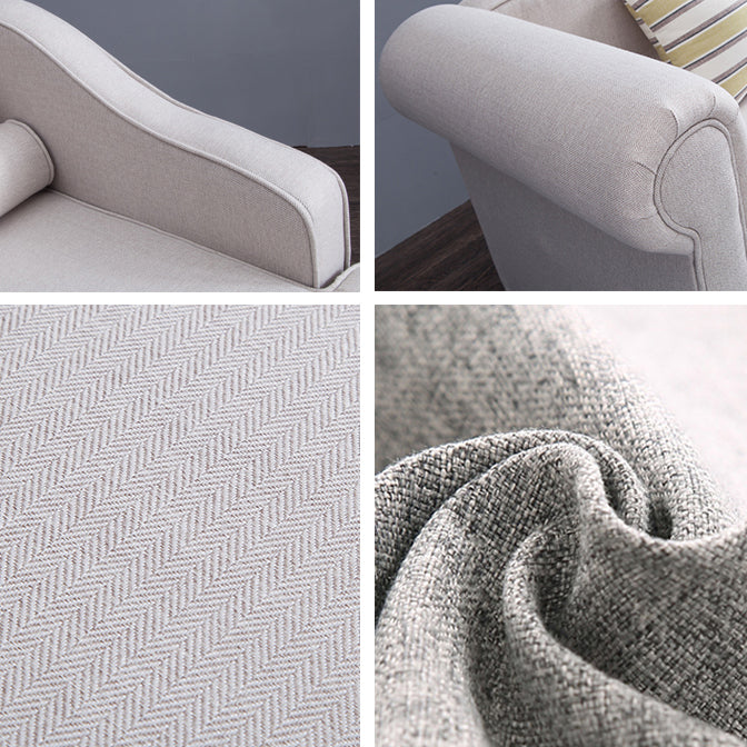 Modern Style Chaise Lounge Couch Solid Color Lounge Chair with Linen