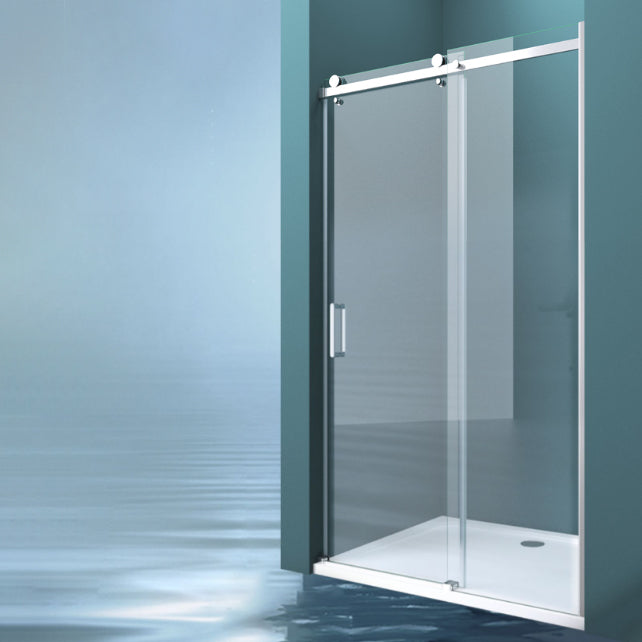 Semi Frameless Tempered Glass Shower Door Single Sliding Shower Door