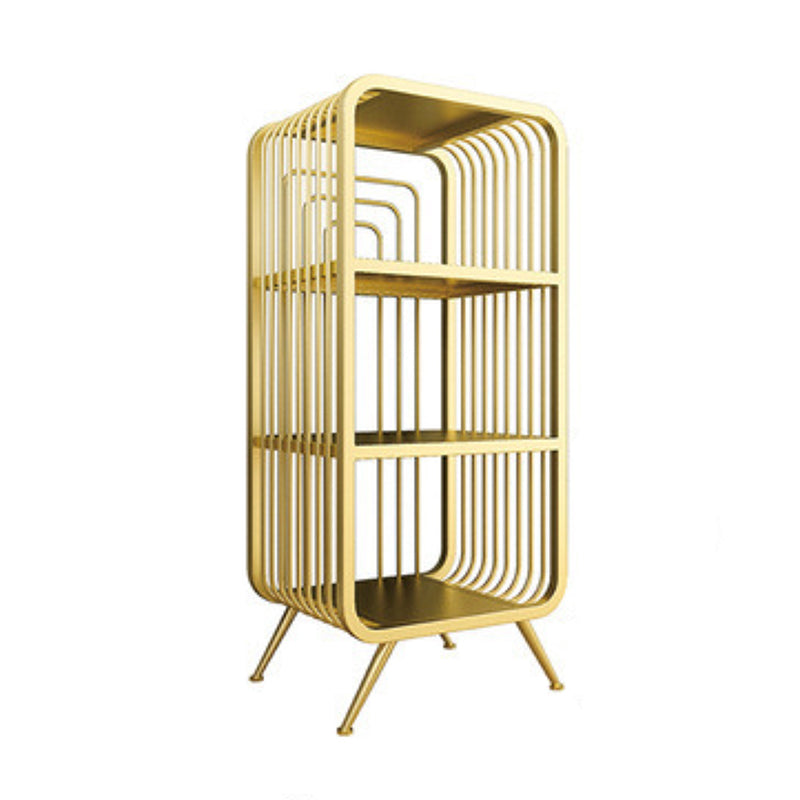 Glam Closed Back Shelf Bookcase Metal Book Shelf for Study Room